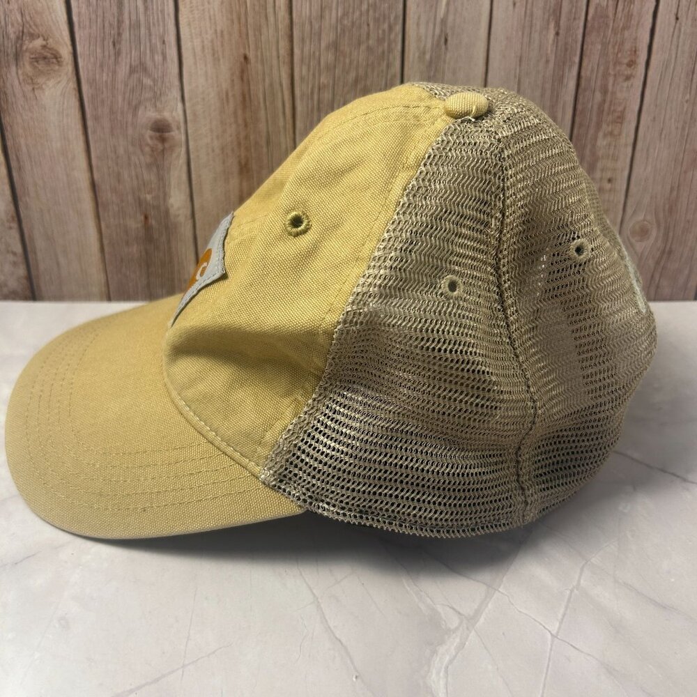 Carhartt Professional Series Cap Hat Canvas Mesh Snap Adjustable Beige Camel - Picture 2 of 5